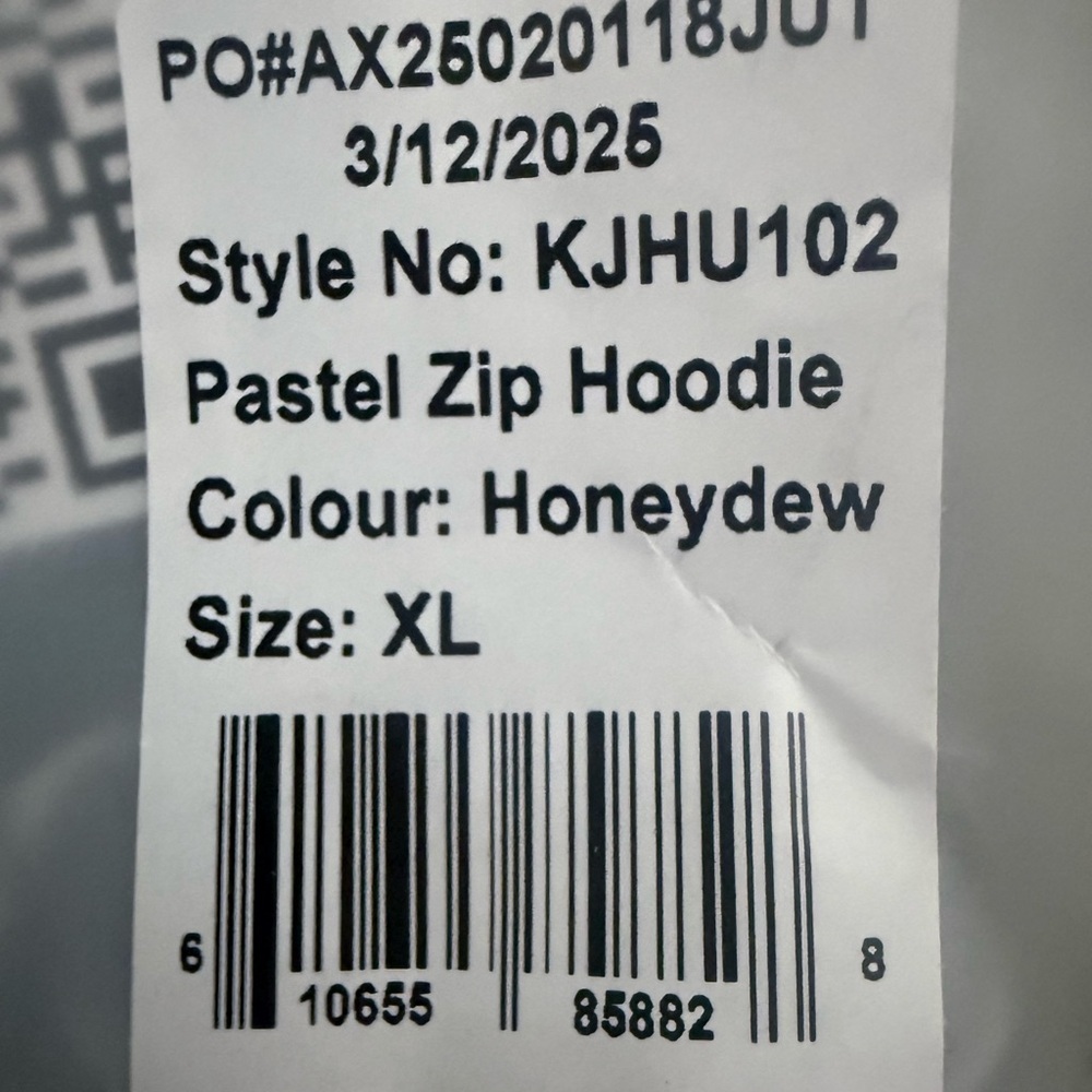 Comfrt Pastel Zip-Up Hoodie - XL - Picture 5 of 5